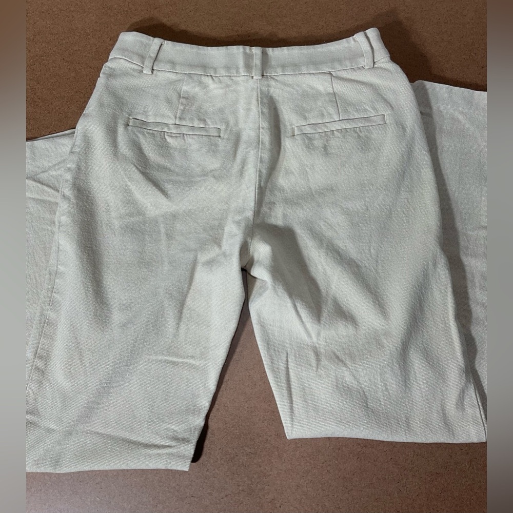 Parker Women's Cream Straight Leg Pants - Picture 4 of 9